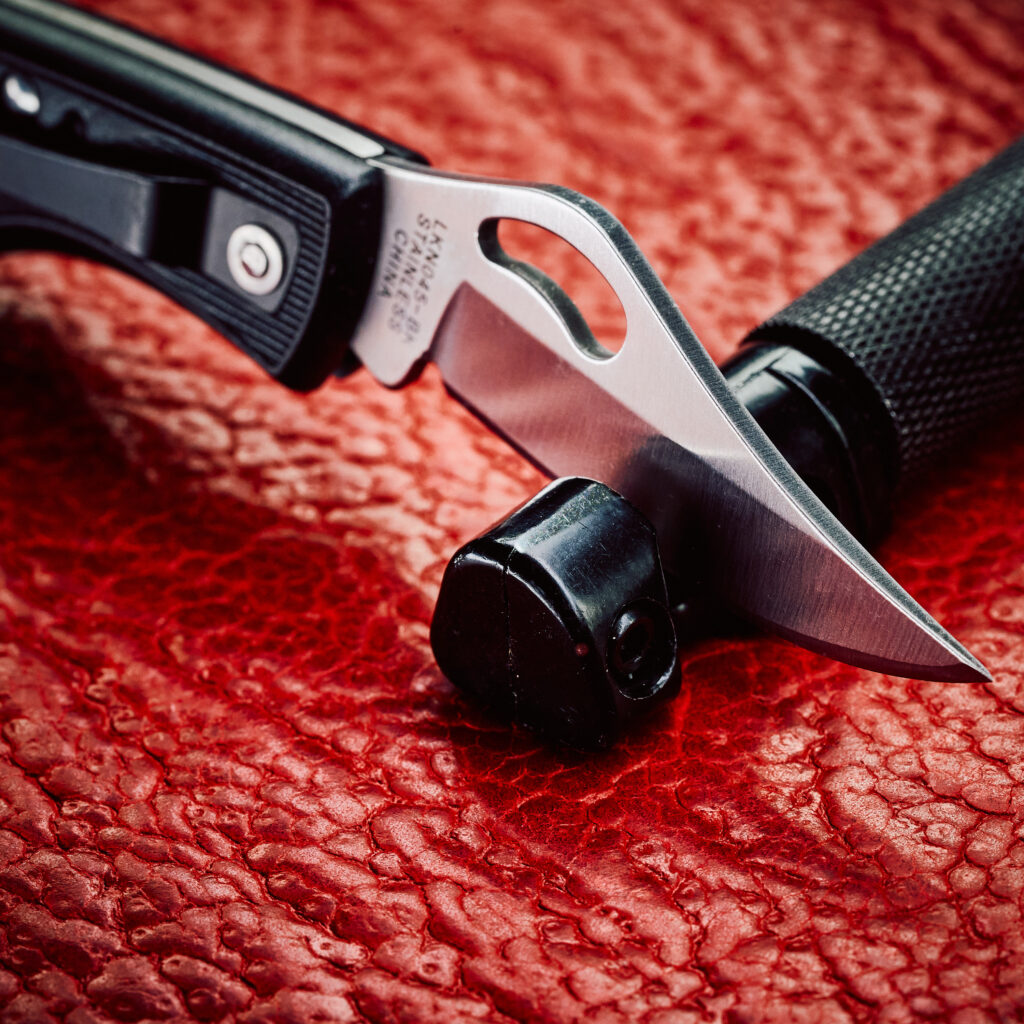 black small sharpener for a lansky knife